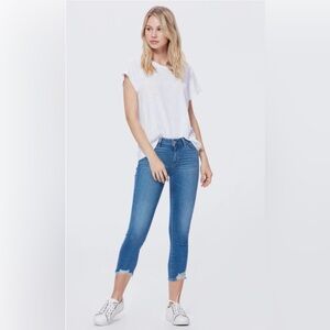 *EUC* PAIGE / Skyline Skinny Mid-Rise Crop Jeans / North Star, Eroded Hem / 26